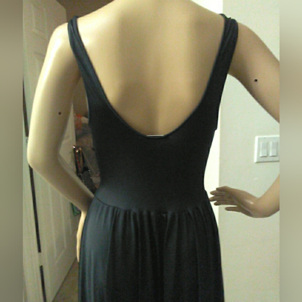VINTAGE 1980s LORRAINE LINGERIE SET Luxurious Black Lace MAXI W/ ROBE PTP 15-19 - Picture 6 of 16